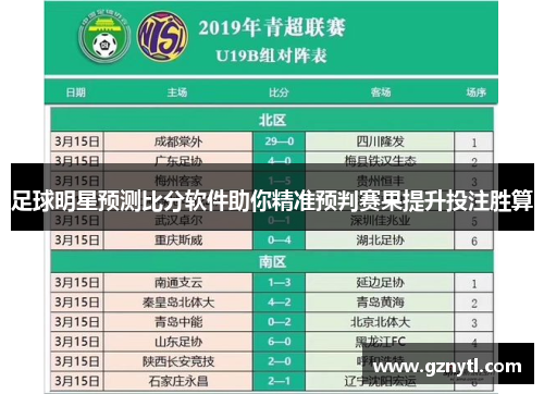 足球明星预测比分软件助你精准预判赛果提升投注胜算
